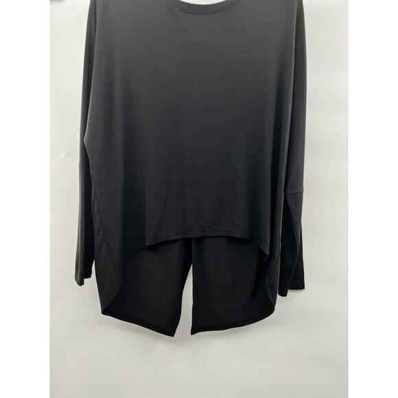 Matilda Jane Hi Low Top Split Back Long Sleeve Black Size Medium - Picture 3 of 9